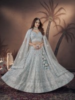 Sky Blue Premium Georgette Lehenga Choli